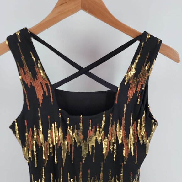 ✨ Carrie Allen Gold Sequin Bodycon Mini • Women’s S • Party • NYE • Clubwear - Picture 4 of 7